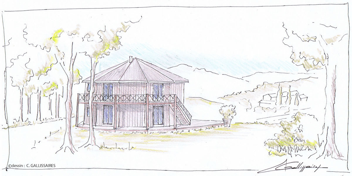 maison ronde écologique et passive en bois